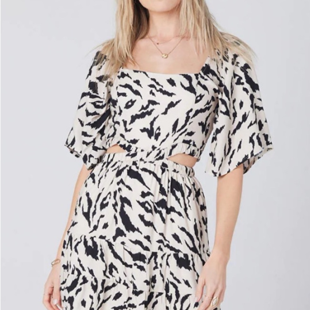 Black and White Animal Print Dress